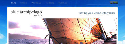Pembangunan website Blue Archipelago Yachts
