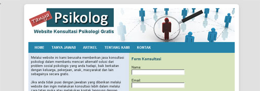 Pembangunan website Tanya Psikolog