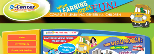 Pembangunan website Redesign website e-center