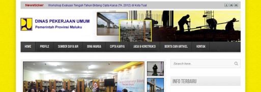 Pembangunan website website PU Maluku