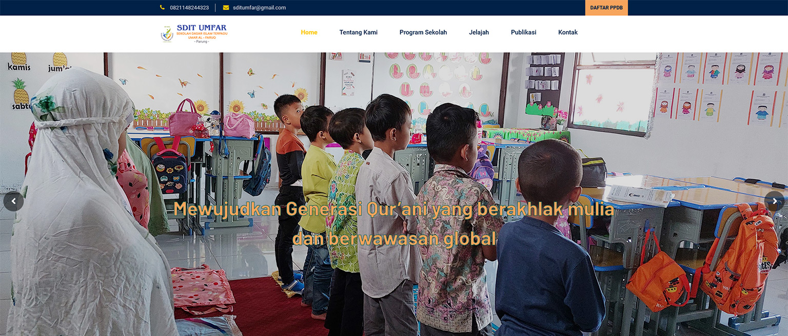 Pembangunan website SDIT UMFAR