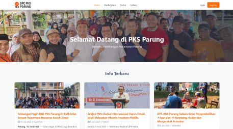 pembangunan website DPC PKS Parung